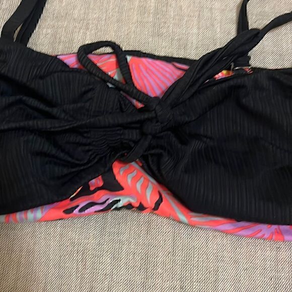 NWT-Maaji Women's Standard Black Onyx Bandy Bikini Strapless Bandeau Size S - Picture 7 of 16